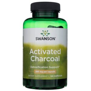 Swanson Carbón Activado 260 mg - 120 Cápsulas