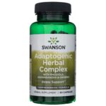 Swanson Complejo Herbal Adaptogénico con Rhodiola, Ashwagandha y Ginseng - 60 Cápsulas