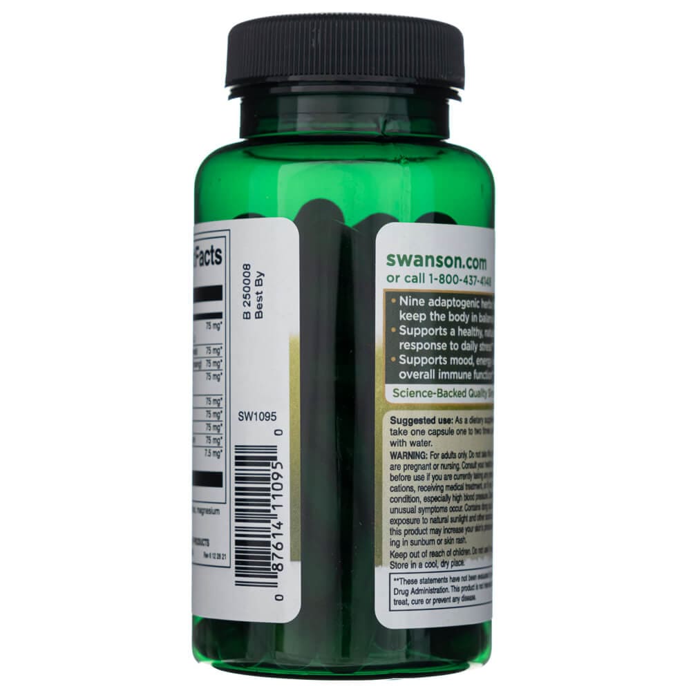 Swanson Complejo Herbal Adaptogénico con Rhodiola, Ashwagandha y Ginseng - 60 Cápsulas - Imagen 3