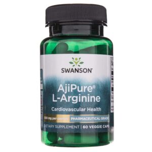Swanson AjiPure L-Arginina 500 mg - 60 cápsulas vegetales