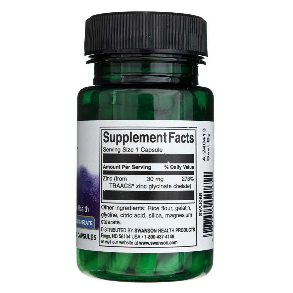 Swanson Albion Zinc Quelado 30 mg - 90 Cápsulas - Imagen 2