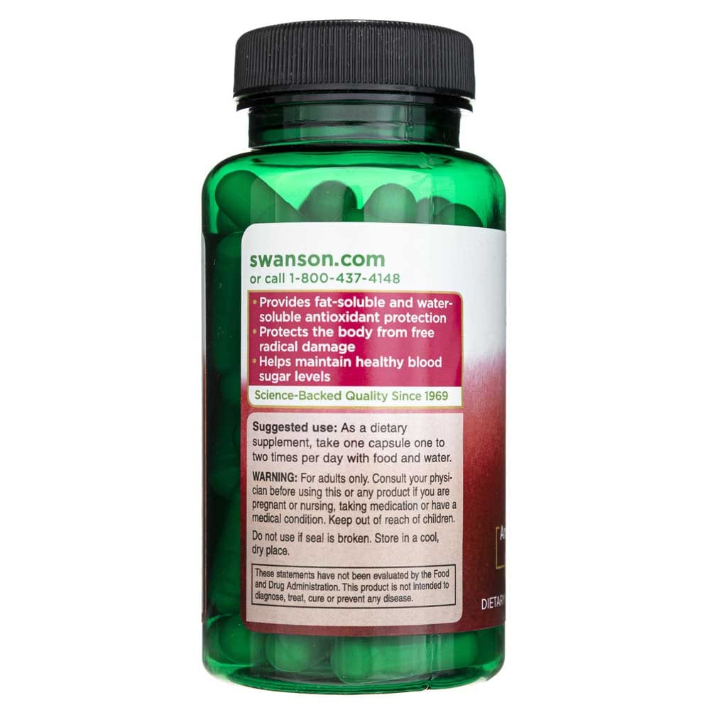 Swanson Ácido Alfa Lipoico 600 mg - 60 Cápsulas - Imagen 3