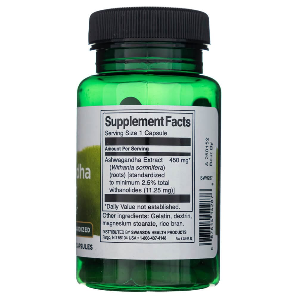 Swanson Extracto de Ashwagandha 450 mg - 60 Cápsulas - Imagen 2