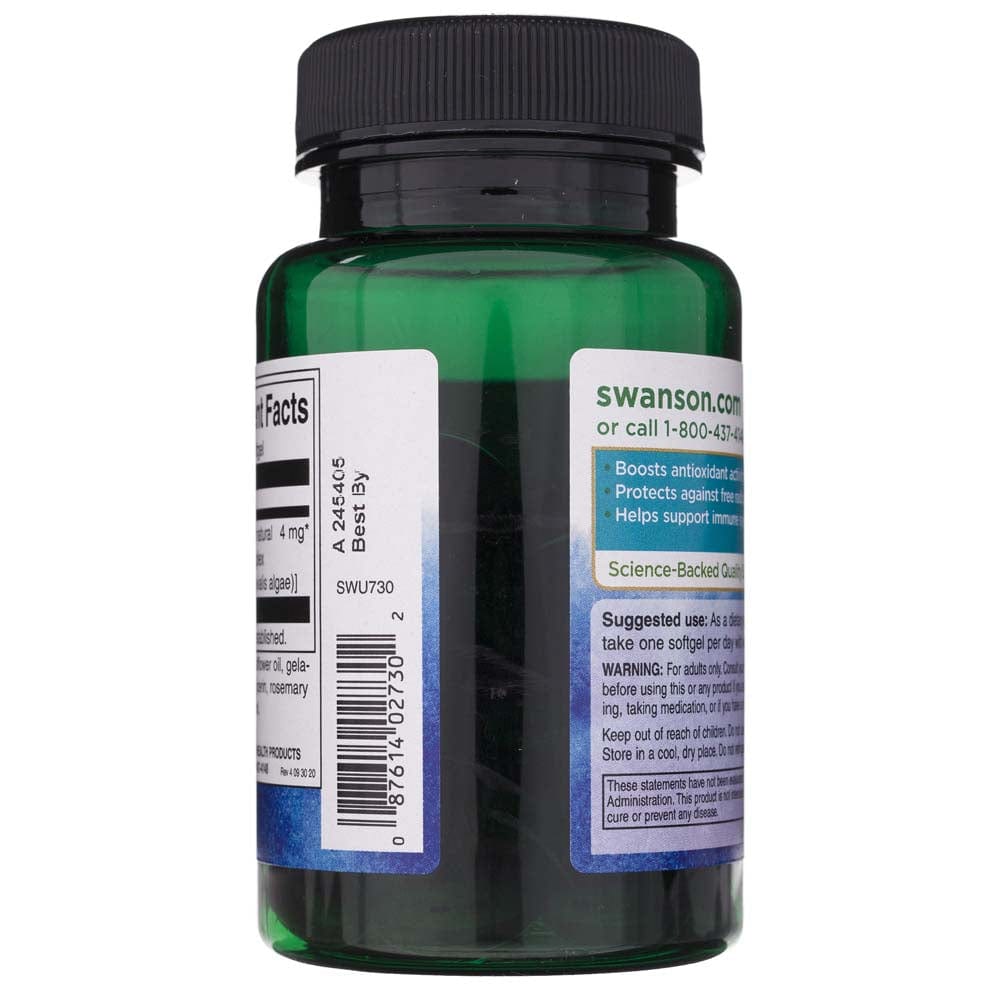 Swanson Astaxantina 4 mg - 60 Cápsulas blandas - Imagen 4