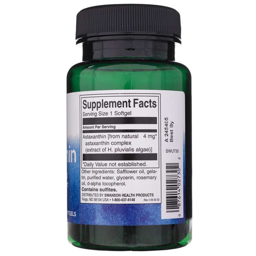 Swanson Astaxantina 4 mg - 60 Cápsulas blandas - Imagen 2