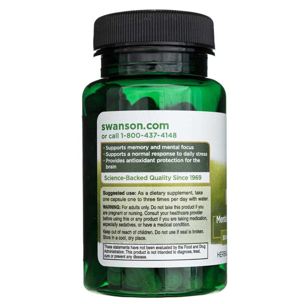 Swanson Bacopa Monniera 50 mg - 90 Cápsulas - Imagen 3