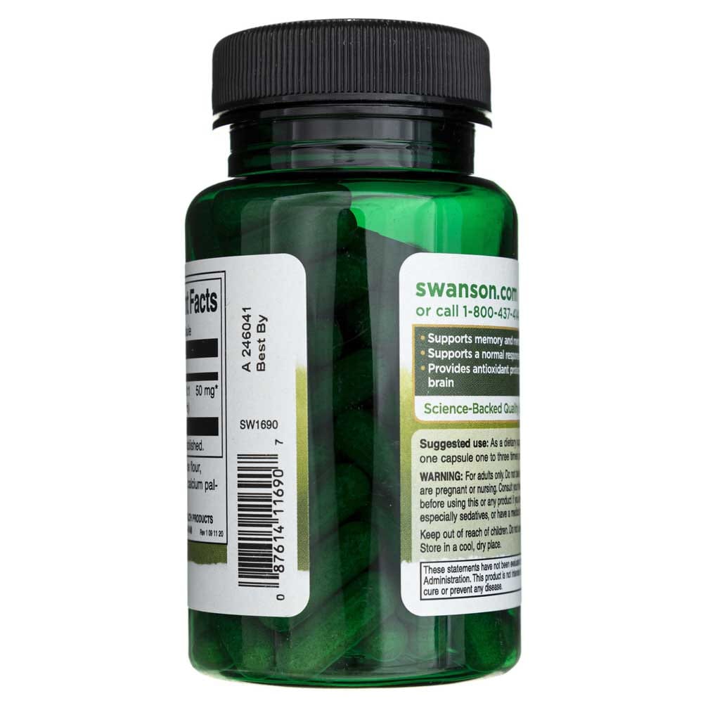 Swanson Bacopa Monniera 50 mg - 90 Cápsulas - Imagen 4