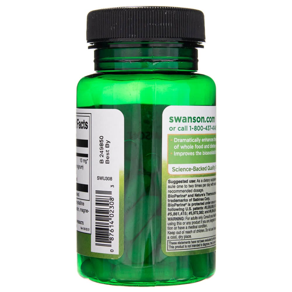 Swanson BioPerine 10 mg - 60 Cápsulas - Imagen 3