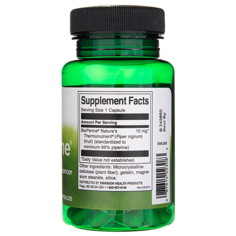 Swanson BioPerine 10 mg - 60 Cápsulas - Imagen 2