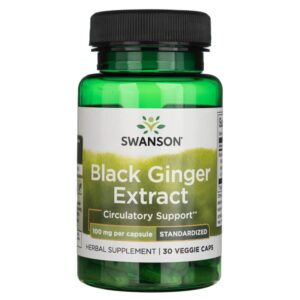 Swanson Extracto de jengibre negro 100mg - 30 cápsulas vegetales