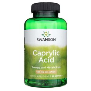 Swanson Ácido caprílico 600 mg - 60 cápsulas blandas