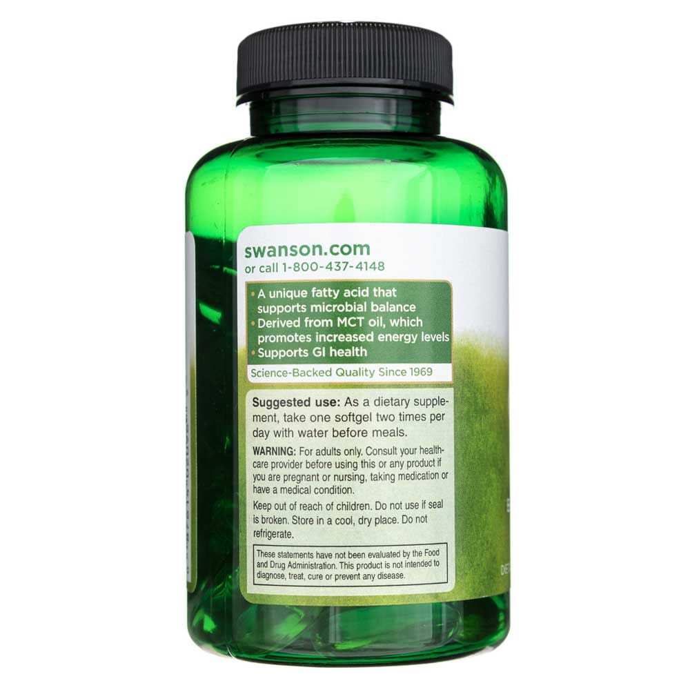 Swanson Ácido caprílico 600 mg - 60 cápsulas blandas - Imagen 3
