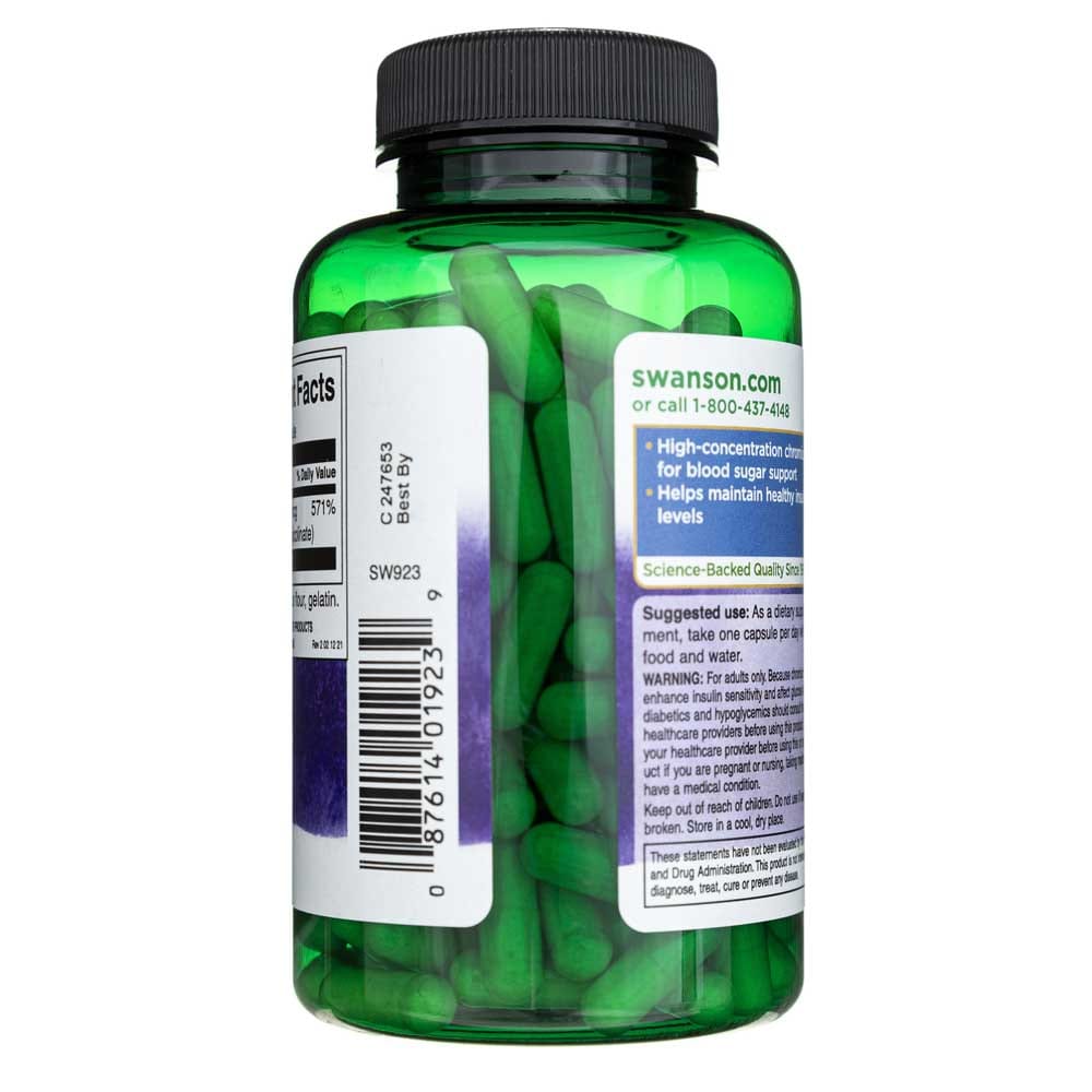 Swanson Picolinato de cromo 200 mcg - 200 cápsulas - Imagen 4