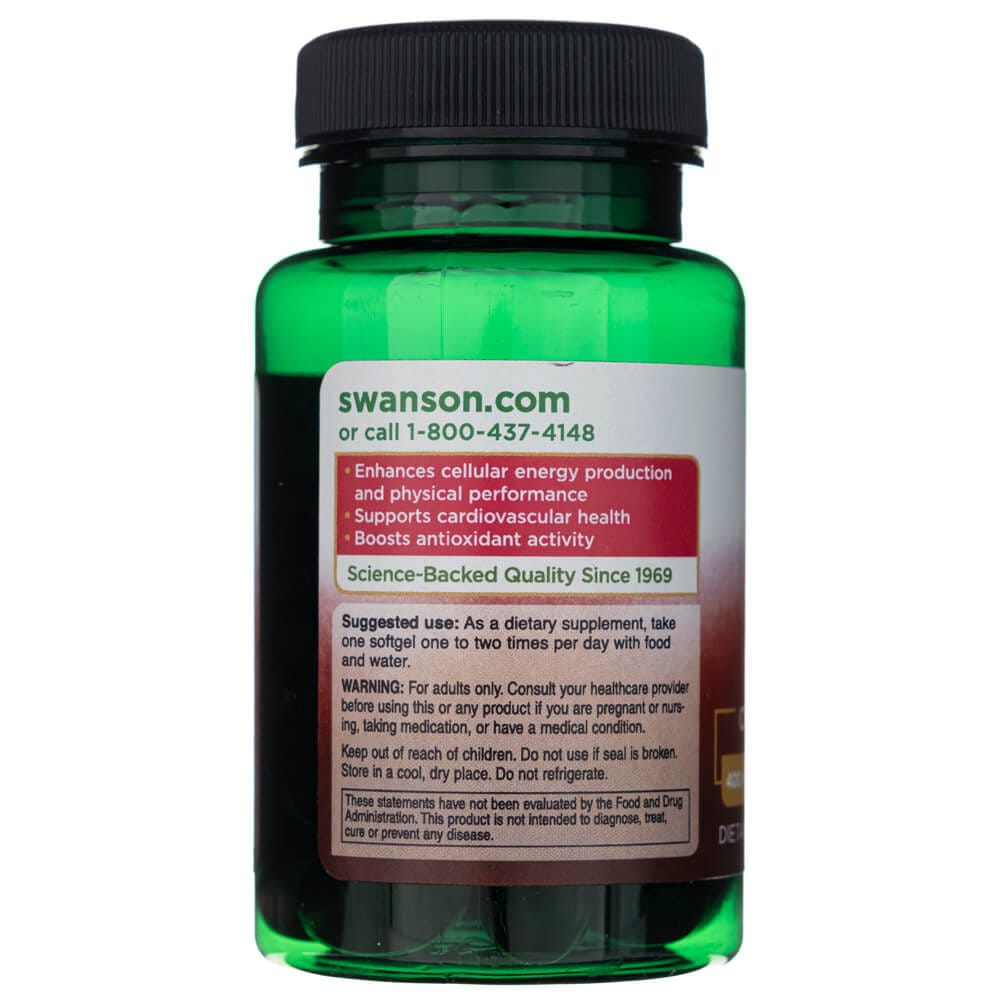 Swanson CoQ10 400 mg - 30 Cápsulas blandas - Imagen 3
