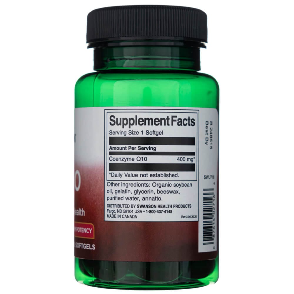 Swanson CoQ10 400 mg - 30 Cápsulas blandas - Imagen 2