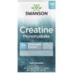 Swanson Monohidrato de creatina, Sin sabor – 30 sobres