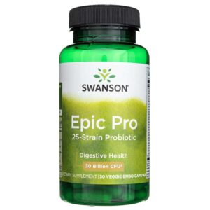 Swanson Epic Pro Probiótico de 25 cepas - 30 cápsulas vegetales