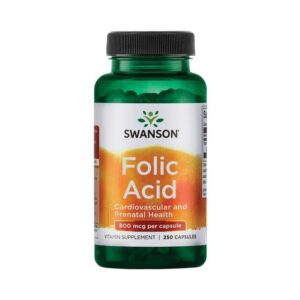 Swanson Ácido fólico 800 mcg - 250 Cápsulas