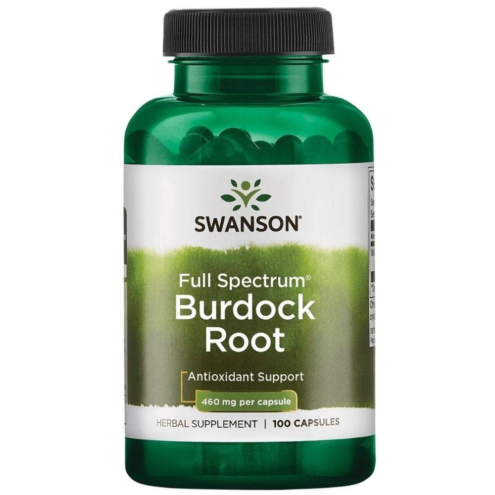 Swanson Raíz de bardana de espectro completo 460 mg - 100 cápsulas