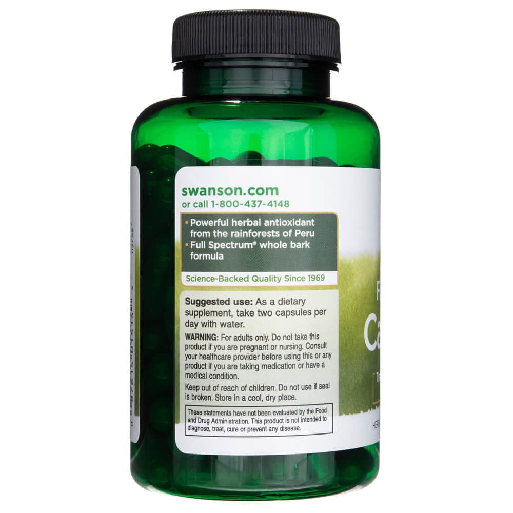Swanson Uña de Gato de Espectro Completo 500 mg - 100 Cápsulas - Imagen 3