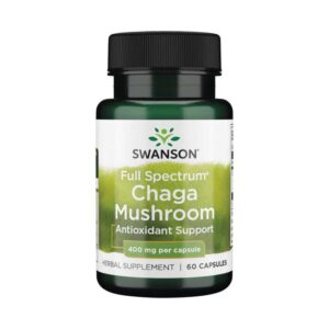 Swanson Espectro Completo del Hongo Chaga 400 mg - 60 Cápsulas