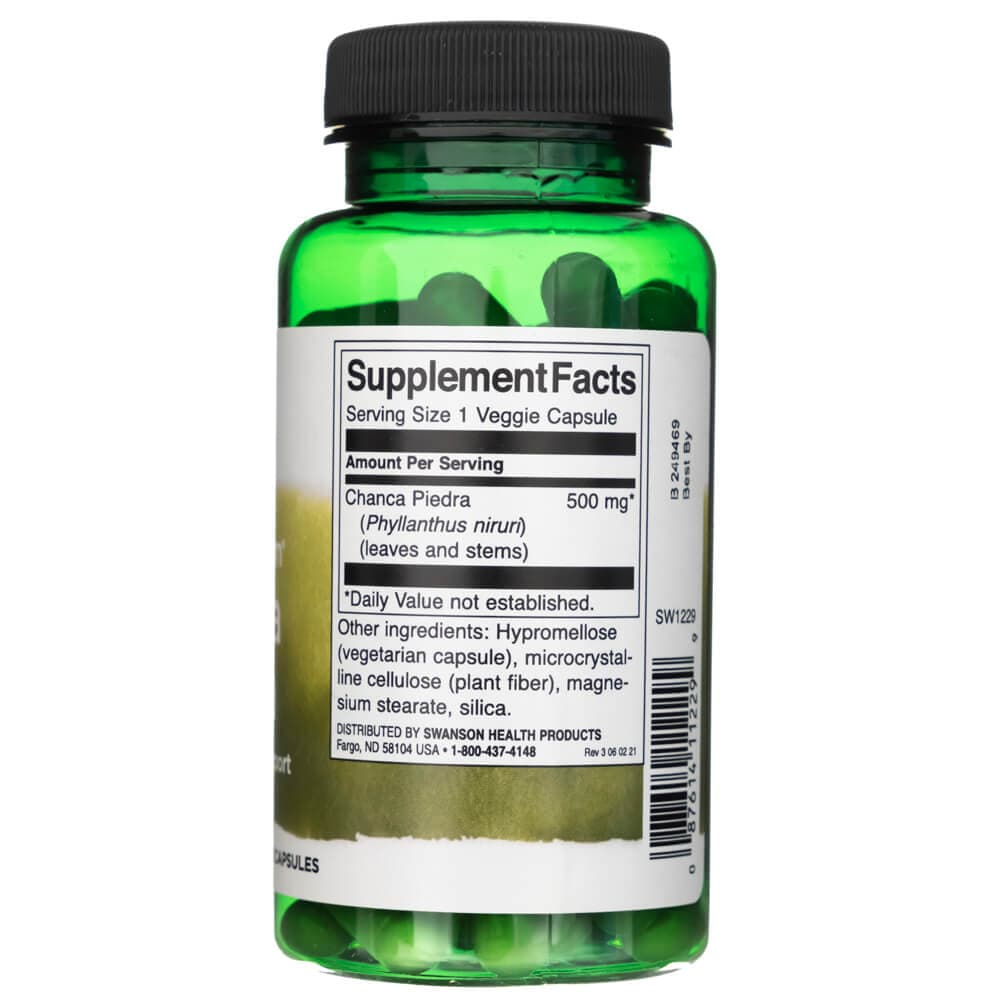 Swanson Full Spectrum Chanca Piedra 500 mg - 60 Cápsulas Vegetales - Imagen 4