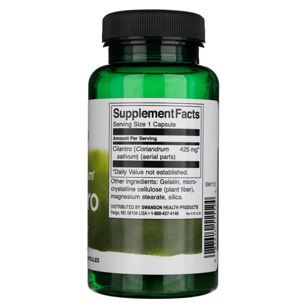 Swanson Cilantro Espectro Completo 425 mg - 60 Cápsulas - Imagen 2