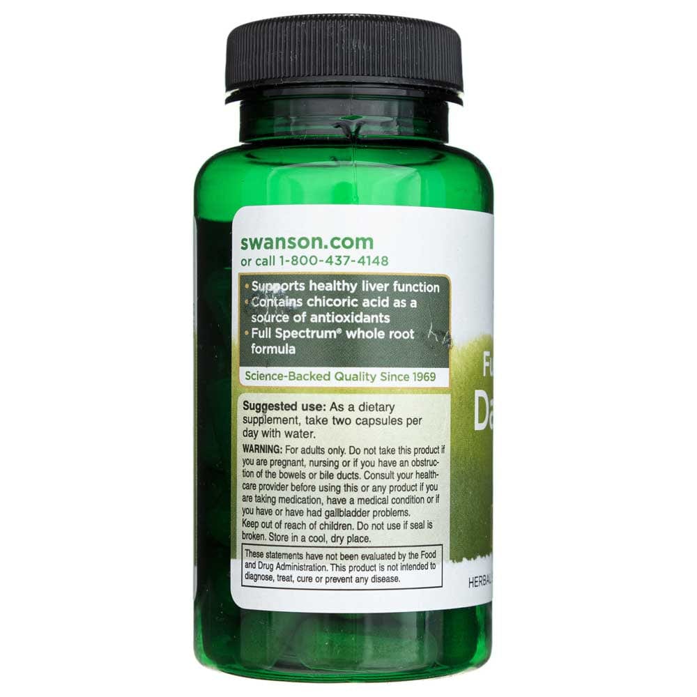 Swanson Raíz de Diente de León Espectro Completo 515 mg - 60 Cápsulas - Imagen 3