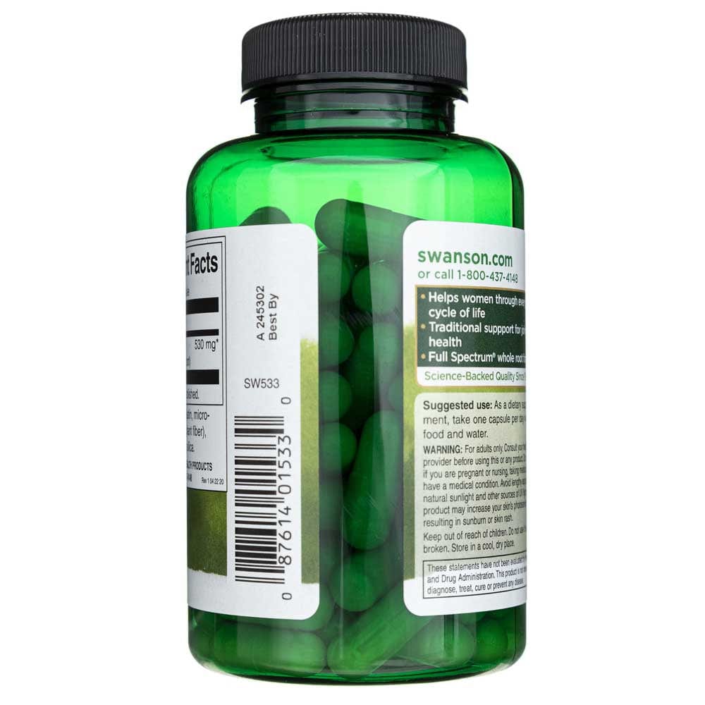 Swanson Dong Quai Espectro Completo 530 mg - 100 Cápsulas - Imagen 3