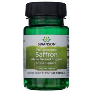 Swanson Azafrán Espectro Completo Estigmas Enteros Molidos 15 mg - 60 Cápsulas