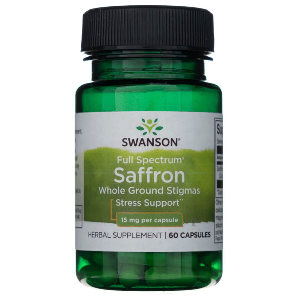 Swanson Azafrán Espectro Completo Estigmas Enteros Molidos 15 mg - 60 Cápsulas
