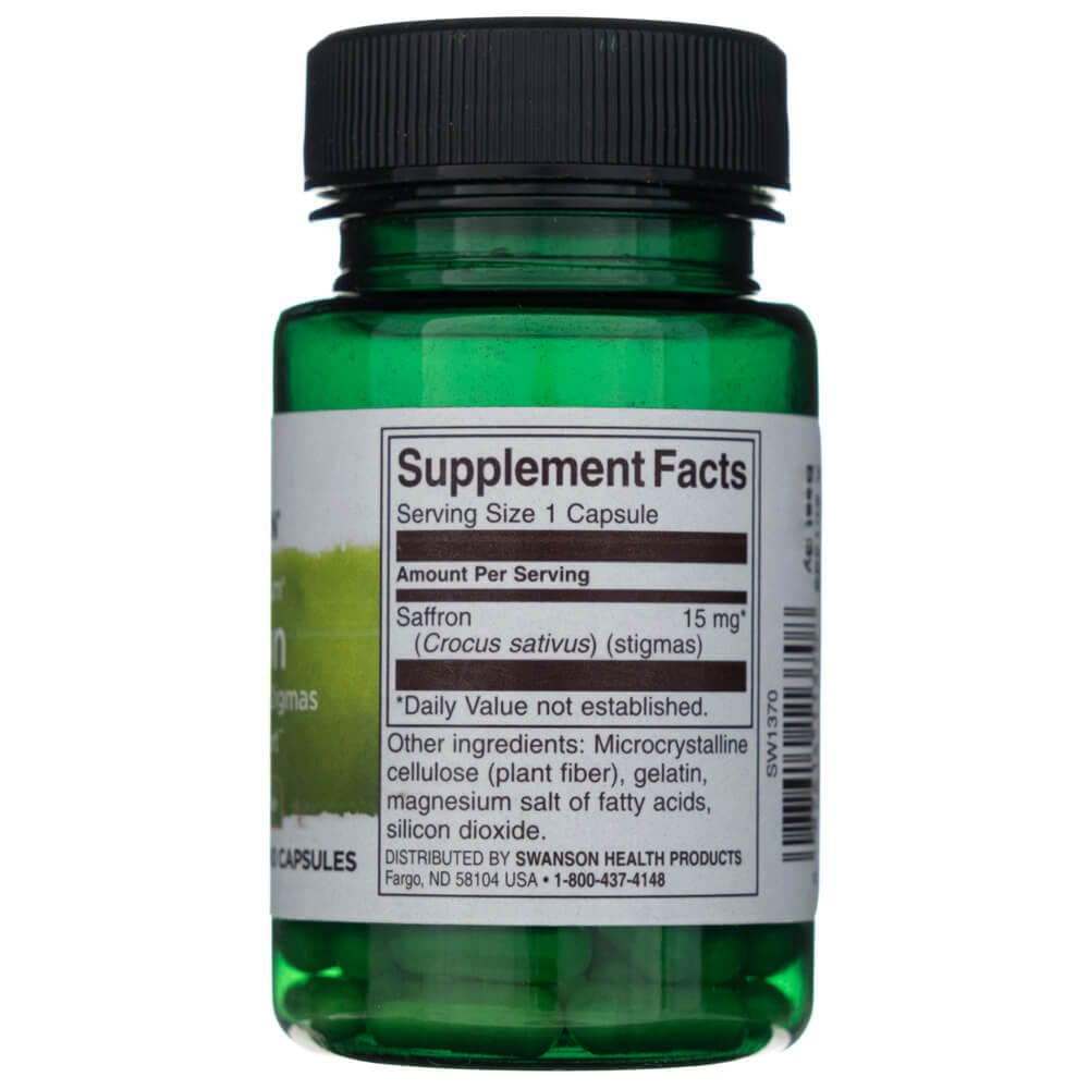 Swanson Azafrán Espectro Completo Estigmas Enteros Molidos 15 mg - 60 Cápsulas - Imagen 2