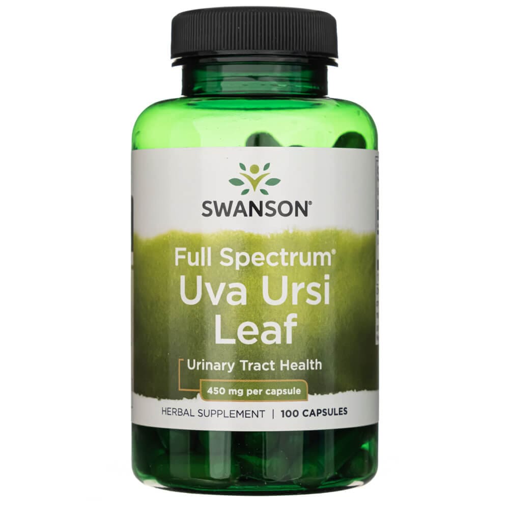 Swanson Hoja de Uva Ursi de Espectro Completo 450 mg - 100 Cápsulas