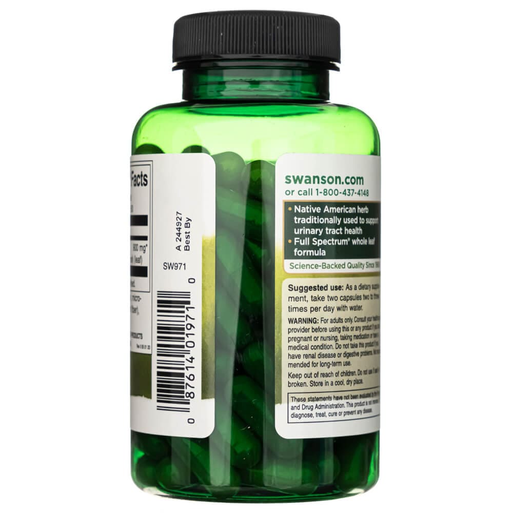 Swanson Hoja de Uva Ursi de Espectro Completo 450 mg - 100 Cápsulas - Imagen 2