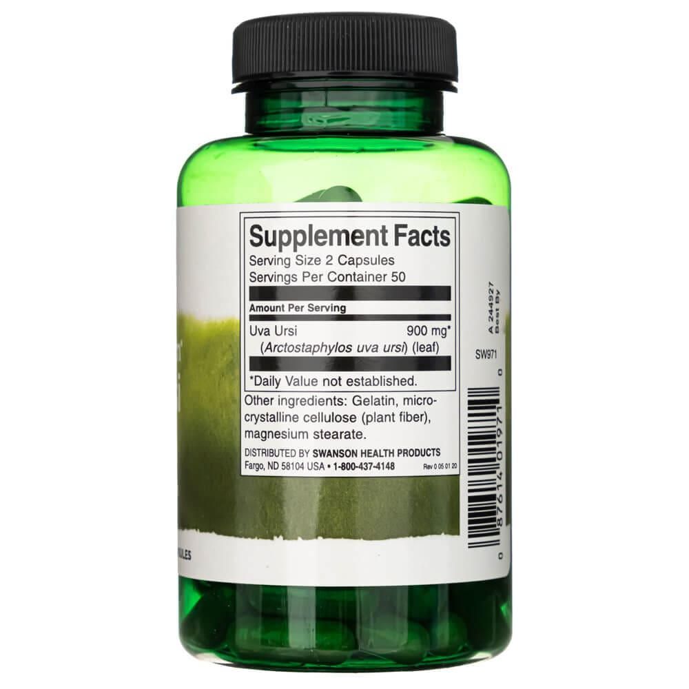 Swanson Hoja de Uva Ursi de Espectro Completo 450 mg - 100 Cápsulas - Imagen 4