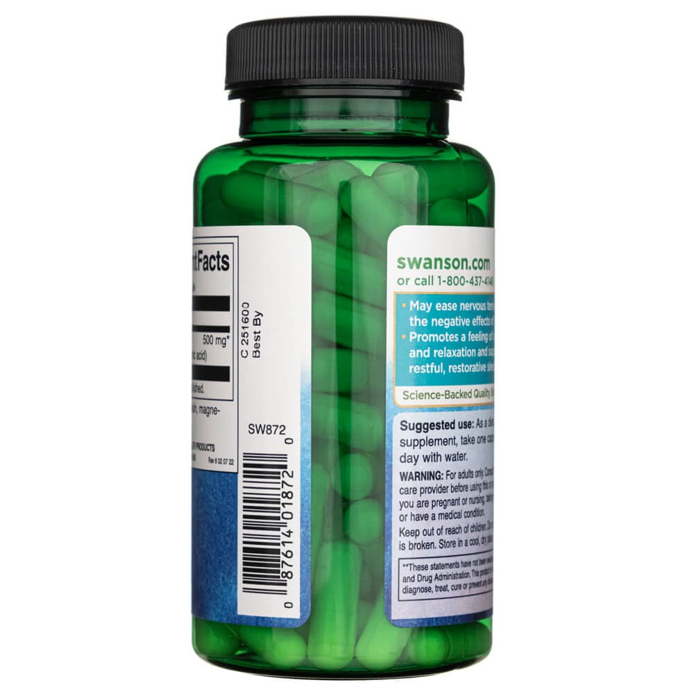 Swanson GABA 500 mg - 100 Cápsulas - Imagen 3