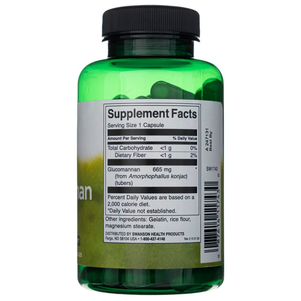 Swanson Glucomanano 665 mg - 90 Cápsulas - Imagen 2