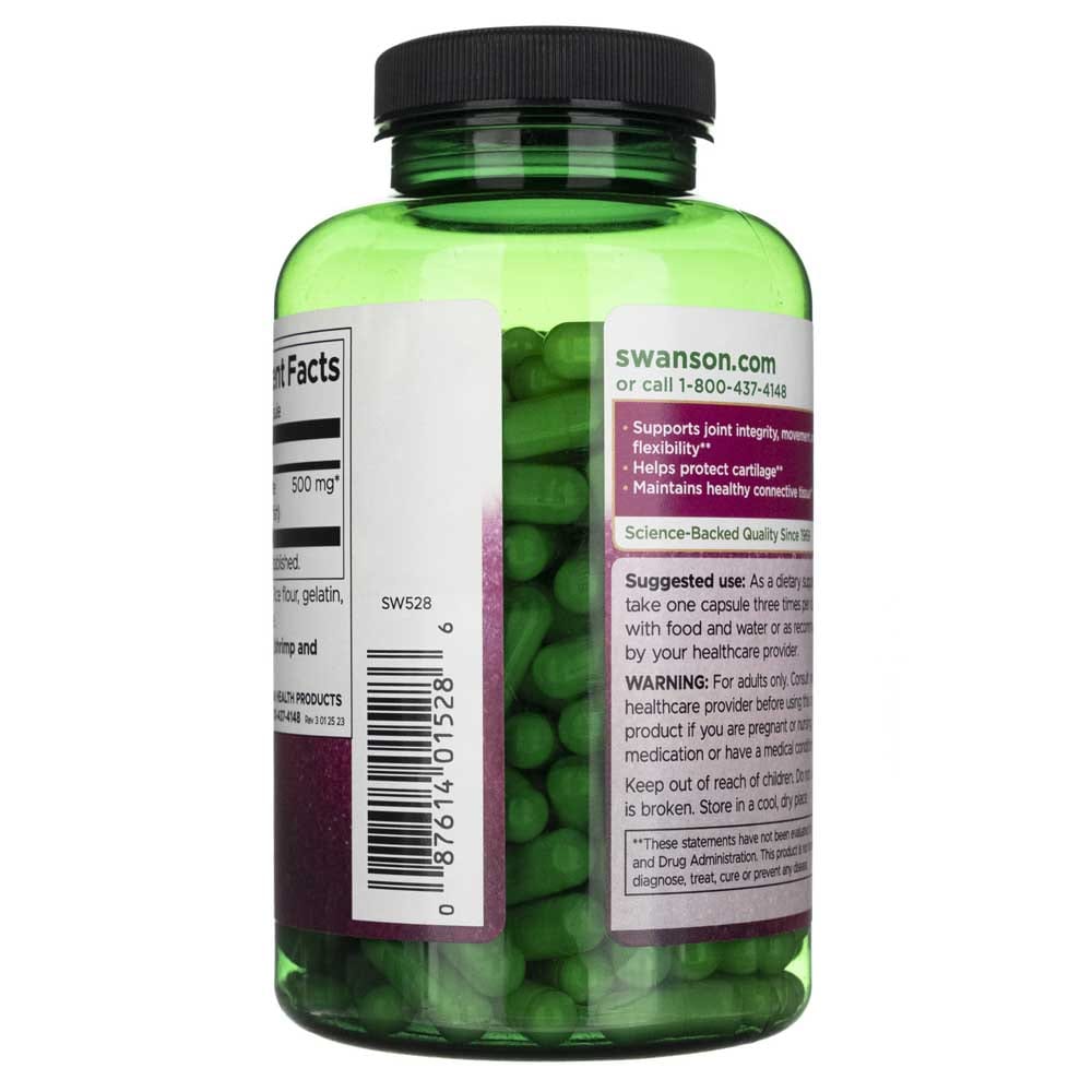 Swanson Glucosamina Sulfato 2KCl 500 mg - 250 Cápsulas - Imagen 4