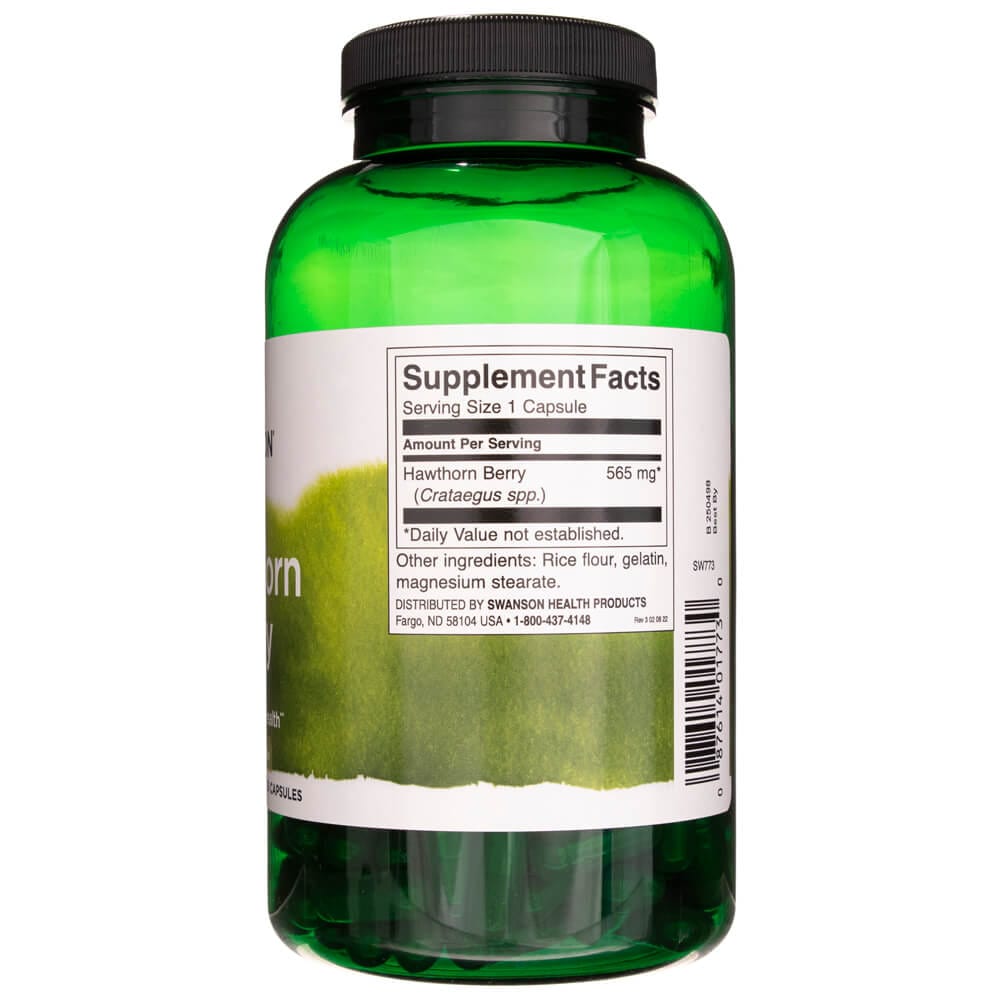 Swanson Hawthorn Berry 565 mg - 250 Cápsulas - Imagen 2