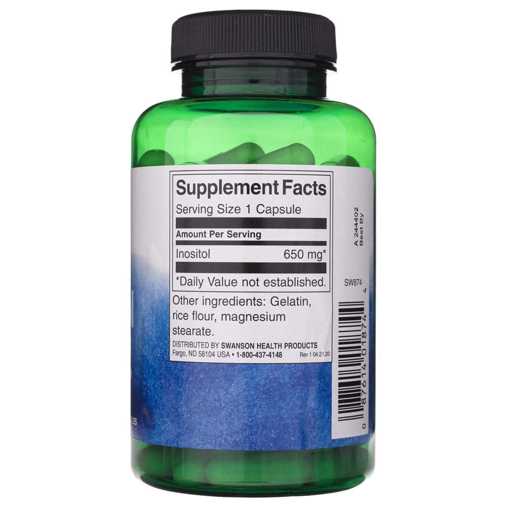 Swanson Inositol 650 mg - 100 Cápsulas - Imagen 2