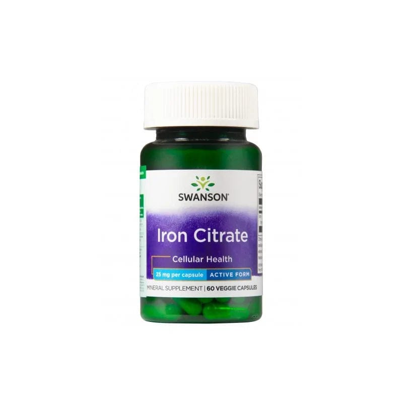 Swanson Citrato de hierro 25 mg - 60 Cápsulas