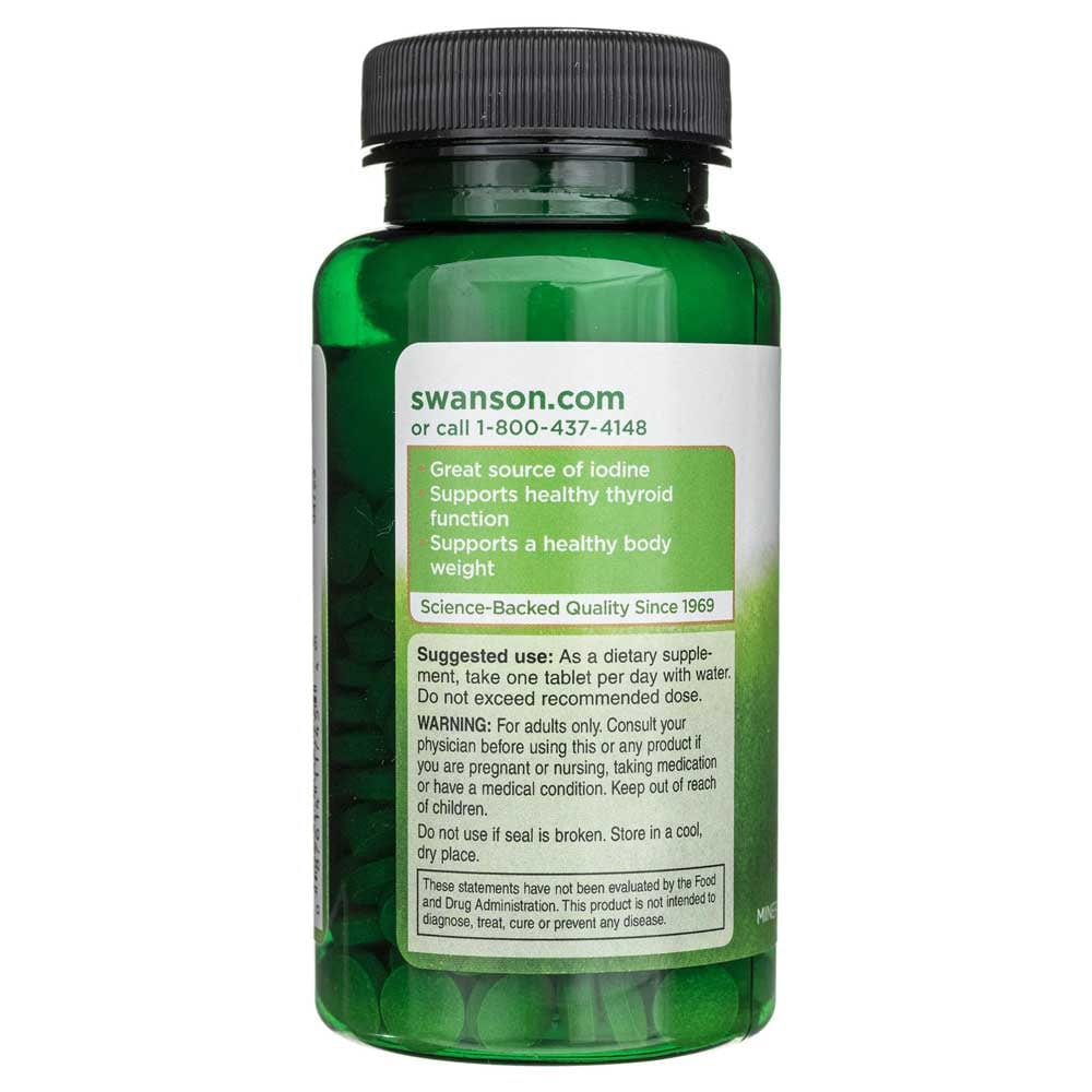 Swanson Kelp Fuente de Yodo 225 mcg - 250 Tabletas - Imagen 4