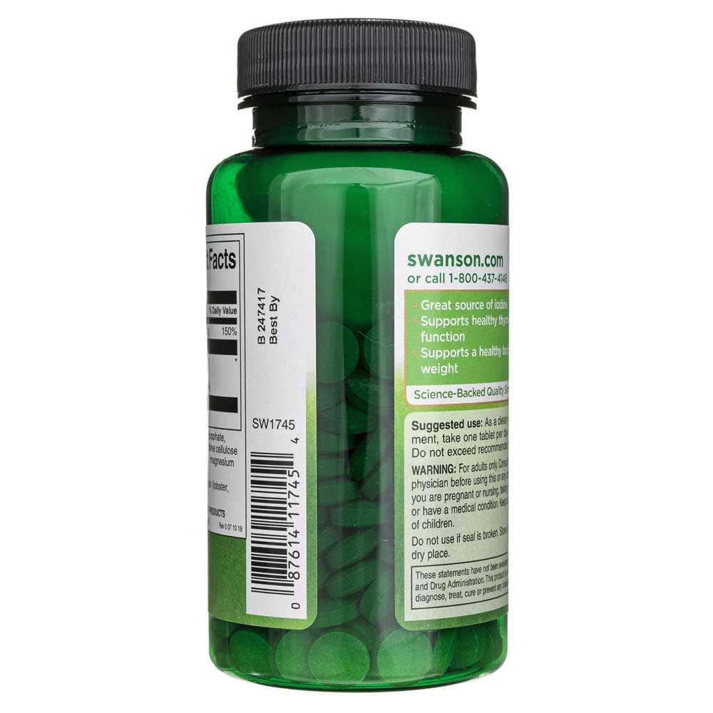 Swanson Kelp Fuente de Yodo 225 mcg - 250 Tabletas - Imagen 3
