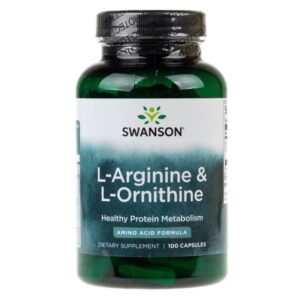 Swanson L-Arginina & L-Ornitina - 100 Cápsulas