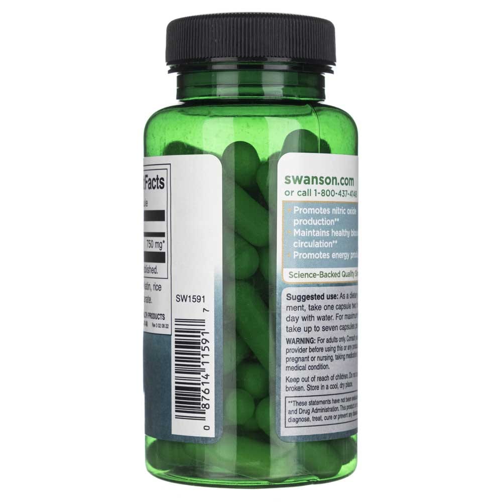 Swanson L-Citrulina Malato 750mg - 60 Cápsulas - Imagen 3