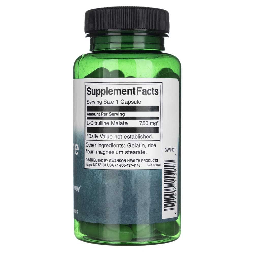 Swanson L-Citrulina Malato 750mg - 60 Cápsulas - Imagen 2