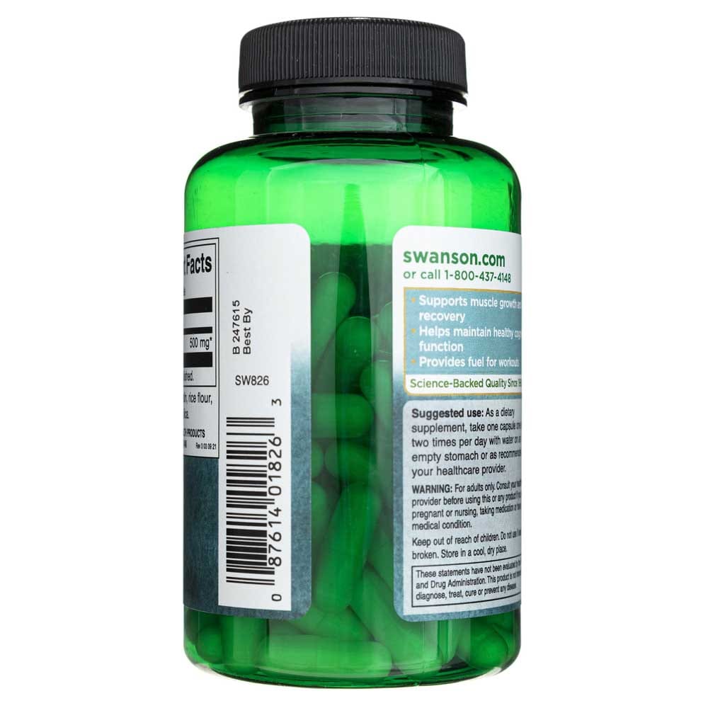 Swanson L-Glutamina 500 mg - 100 Cápsulas - Imagen 3