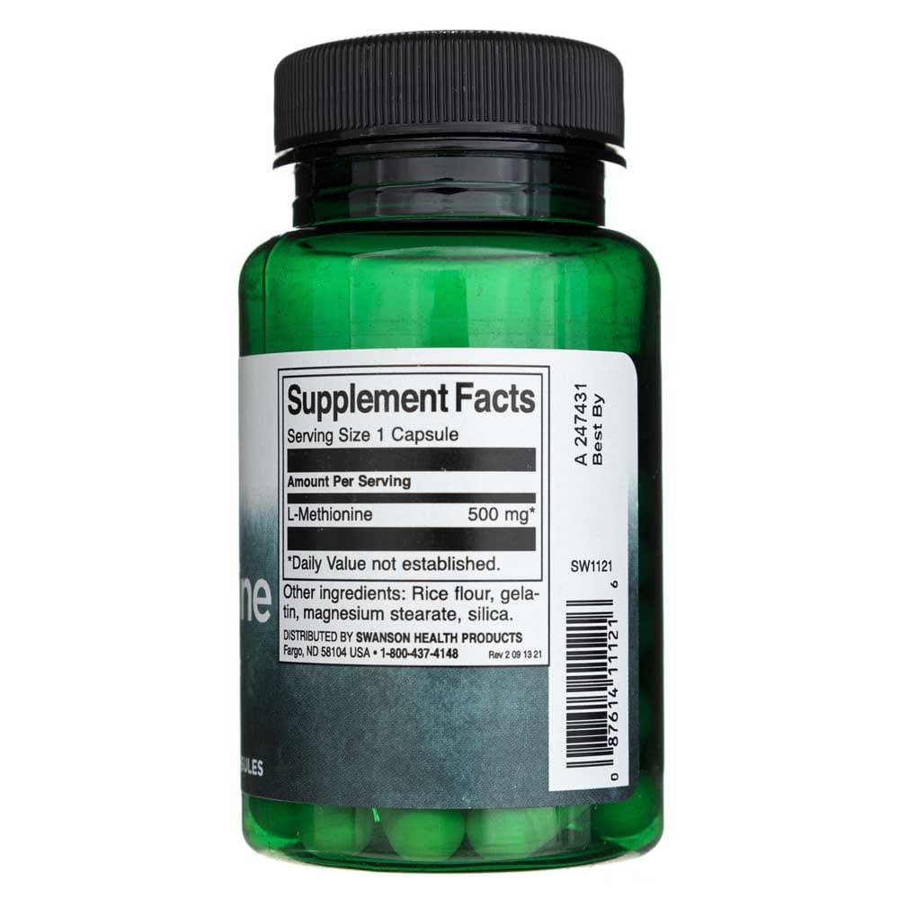 Swanson L-Metionina 500 mg - 30 Cápsulas - Imagen 2