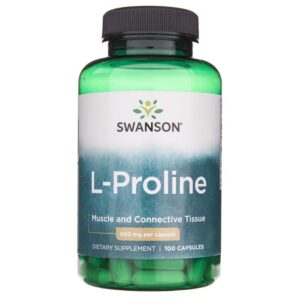 Swanson L-Prolina 500 mg - 100 Cápsulas