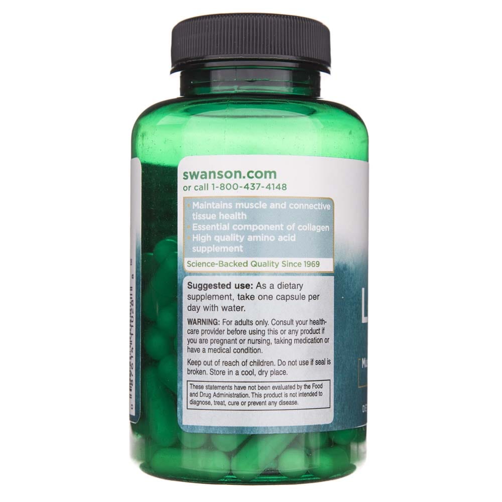 Swanson L-Prolina 500 mg - 100 Cápsulas - Imagen 3